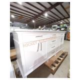 72" W x 22" D x 34.5" H White Double Vanity