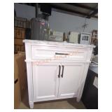 30" W x 22" D x 35" H White Vanity with Top