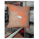 Orange square Polly filled pillow