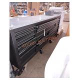 Husky black 96" W x 24" D x 40" H rolling toolbox