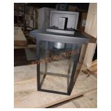 Black 11"H Outdoor Wall Lantern