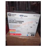Commercial Electric 4 pack Led color changing trim