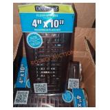 Box of 5 4" x10" floor registers metal