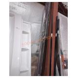 Closet rails for wall in closet brown