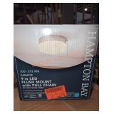 Hampton Bay 9" LED Flush Mount w/ Pull Chain