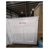 30" W x  22" D x 34" H White Vanity with Top