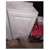 18.5" W x 17" D x 33" H white bathroom vanity