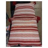 Hampton Bay Red Striped Pillows