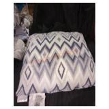 Plush Stripe Blue Throw Pillow