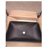 Vigo matte glass black vessel bowl