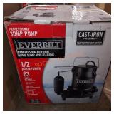 Everbuilt 1/2 hp sump pump