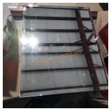 16in frameless medicine Cabinet: has crack on top
