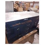 60"Wï¿½22"Dï¿½35"H Double Bathroom Vanity, Blue