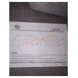 Serta Sofa with Throw Pillows, Gray