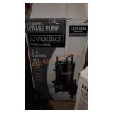 Everbuilt 3/4 hp sewage pump