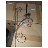 Silver wall sconce 7" W x 24" H