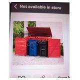 Leisure Season Cedar Trash Can Storage Shed