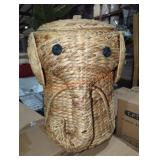 19" Woven Elephant Basket, Sold As Is Where Is No