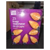 Home Accents Holiday 25-Count Orange LED Lights