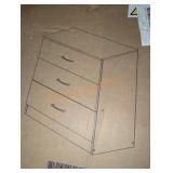 Hodedah 3-Drawer 30.5"H Chest in Black