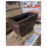 15" Brown Plastic Planters (6 Planters Total)