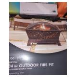 Hampton Bay Tipton 34 in. Steel Deep Fire Pit
