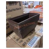 15" Brown Plastic Planters (6 Planters Total)