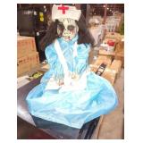 Blue dress nurse zombie