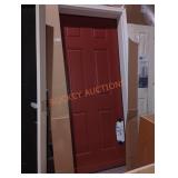 Red exterior door in frame 34" x 80"