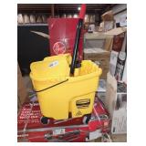 Rubbermaid yellow commercial mop bucket