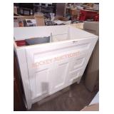 36"Hï¿½21"Dï¿½34"H Bathroom Vanity Base, White
