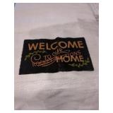18"x30" Black Outdoor Welcome Mat