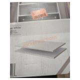 Closet Evolution 24"ï¿½14" White Wood Shelves 2pk