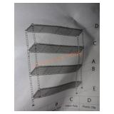 Black Metal 4 Tier Shelf 20"H