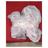 Gray Plush Throw Blanket