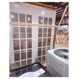 Double doors white with windows 61" x 80"