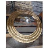 39" Round Gold Framed Wall Mirror