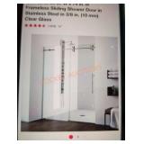 VIGO Elan 74" Frameless Sliding Shower Door