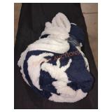 Sutton Home Blue & White Plush Moose Blanket