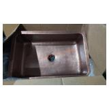 Copper sink apx 33 x 22 x 9