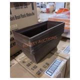 15" Brown Plastic Planters (6 Planters Total)