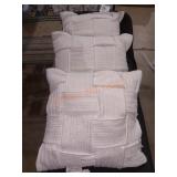Tommy Hilfiger White Woven Throw Pillows