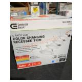 Commercial Electric 4pk Recessed Trim Lights