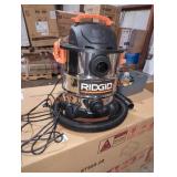 Ridgid 10 gal stainless steel wet/dry Vac, 6 peak
