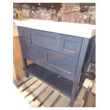 36"Wï¿½19"Wï¿½37"H Bathroom Vanity, Blue