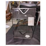 Mind Reader 2-Tier Metal Storage Organizer