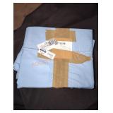 Blue Bed Sheets with Embroidered Band