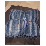 Set of 2 Navy Plush Throw Pillows