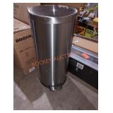 Round stainless steel step trash can