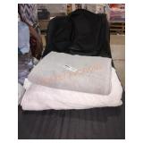 Grey and White Shower Towels